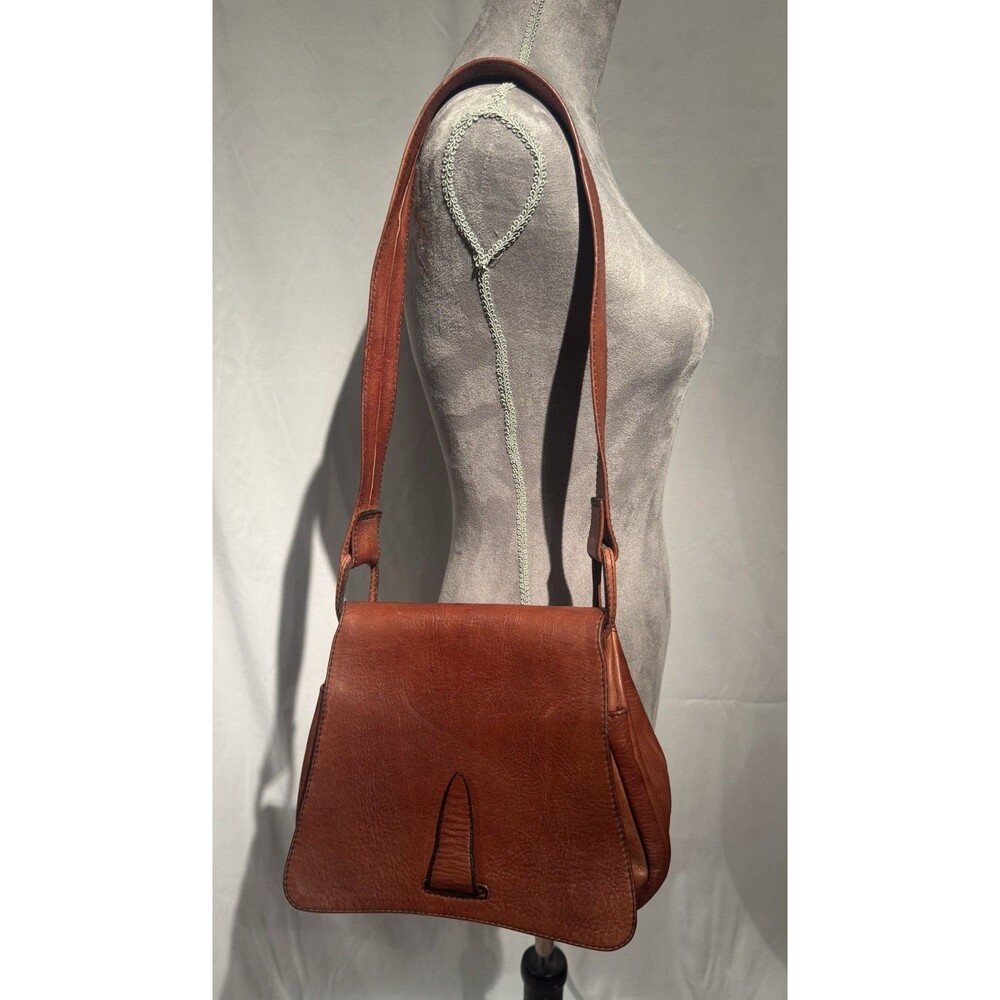 VTG 70s F.Clegg Genuine, Leather Shoulder Bag Purse Frank Clegg Boho Western - Picture 3 of 15